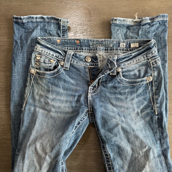 Miss Me 90’s Low Rise Slim Bootcut Denim Blue Jeans 26 - Picture 7 of 13